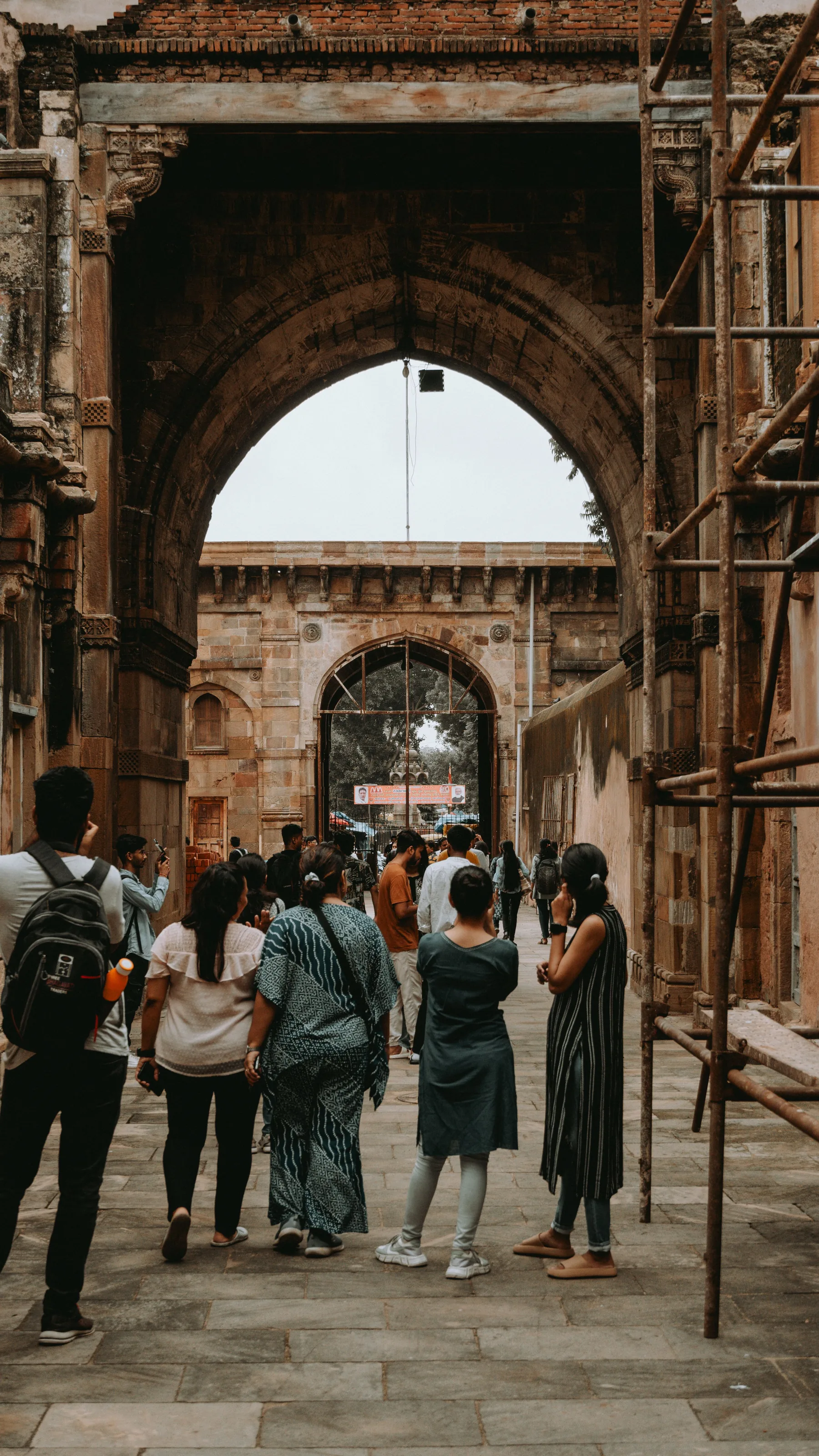 Travellers exploring historic Ahmedabad