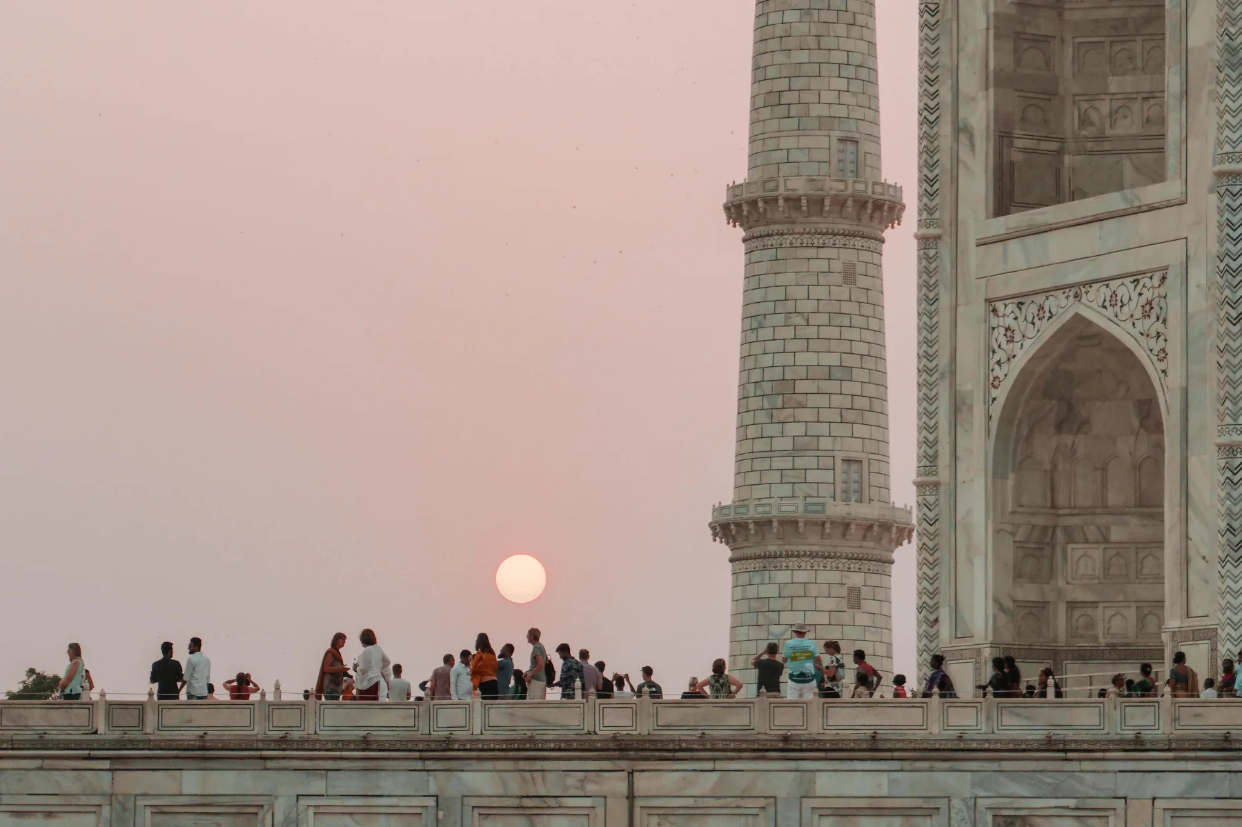 Taj Mahal at sunset